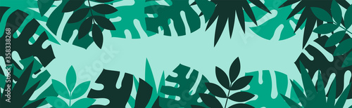 sfondo, foglie, piante, palma, tropicale, giungla