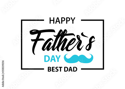 Fathers Day Calligraphy greeting cards. Vector illustration with hand draw lettering.