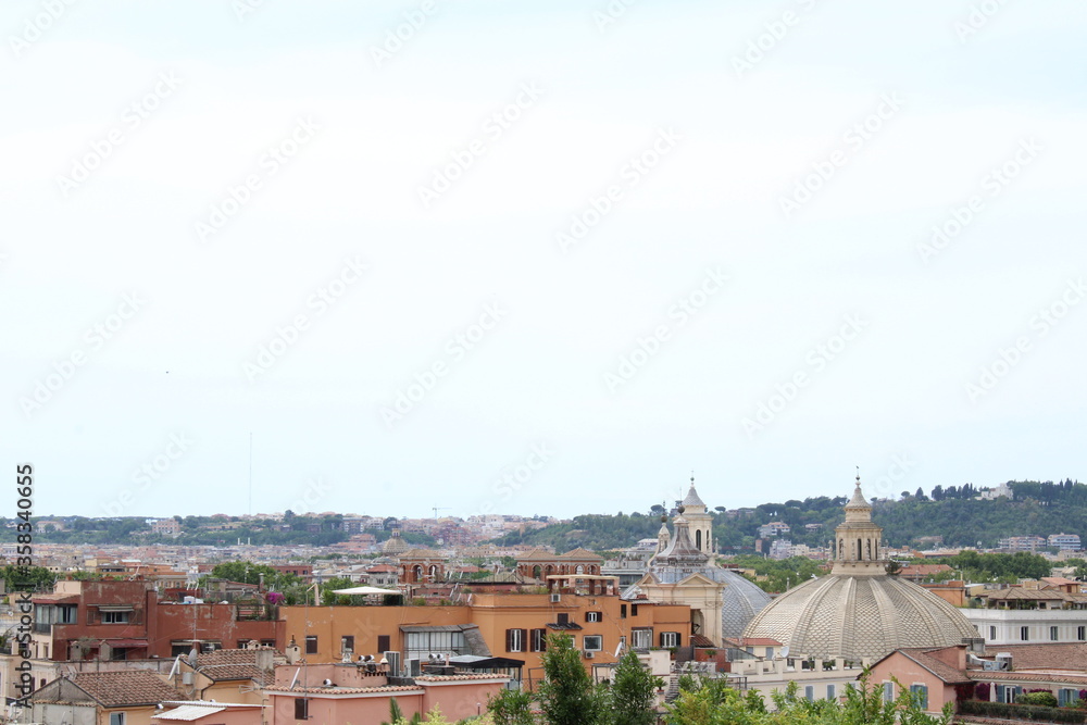 view of rome city from height beautiful city scape of rome city center