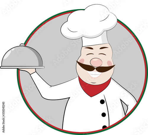 chef with a plate