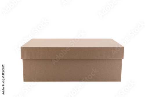 Cardboard box isolated on white background with clipping path © Jakub Krechowicz