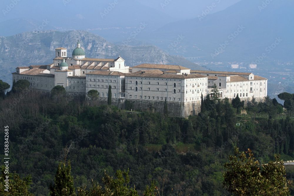 Vista aerea dell'Abbazia di Montecassino