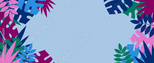 sfondo, foglie, piante, palma, tropicale, giungla