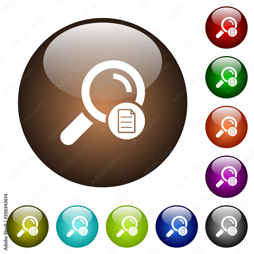 Search details color glass buttons Search details color glass buttons