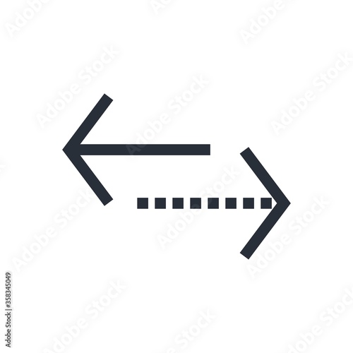 Opposite directions. Vector icon on a white background.