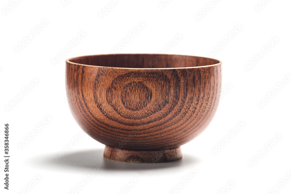 wooden bowl isolated on white wooden bowl isolated on white