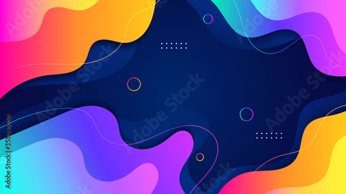 Modern abstract fluid background. Color gradient background design. Cool background design for posters. Eps10 vector illustration. photo