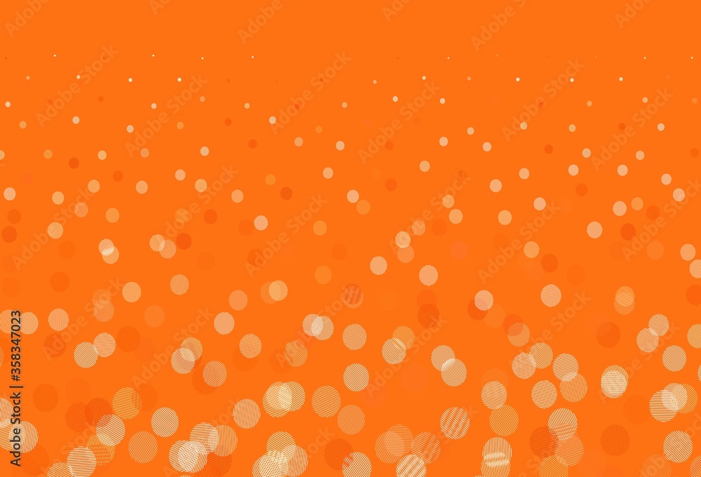 Light Orange vector background with bubbles. Light Orange vector background with bubbles.