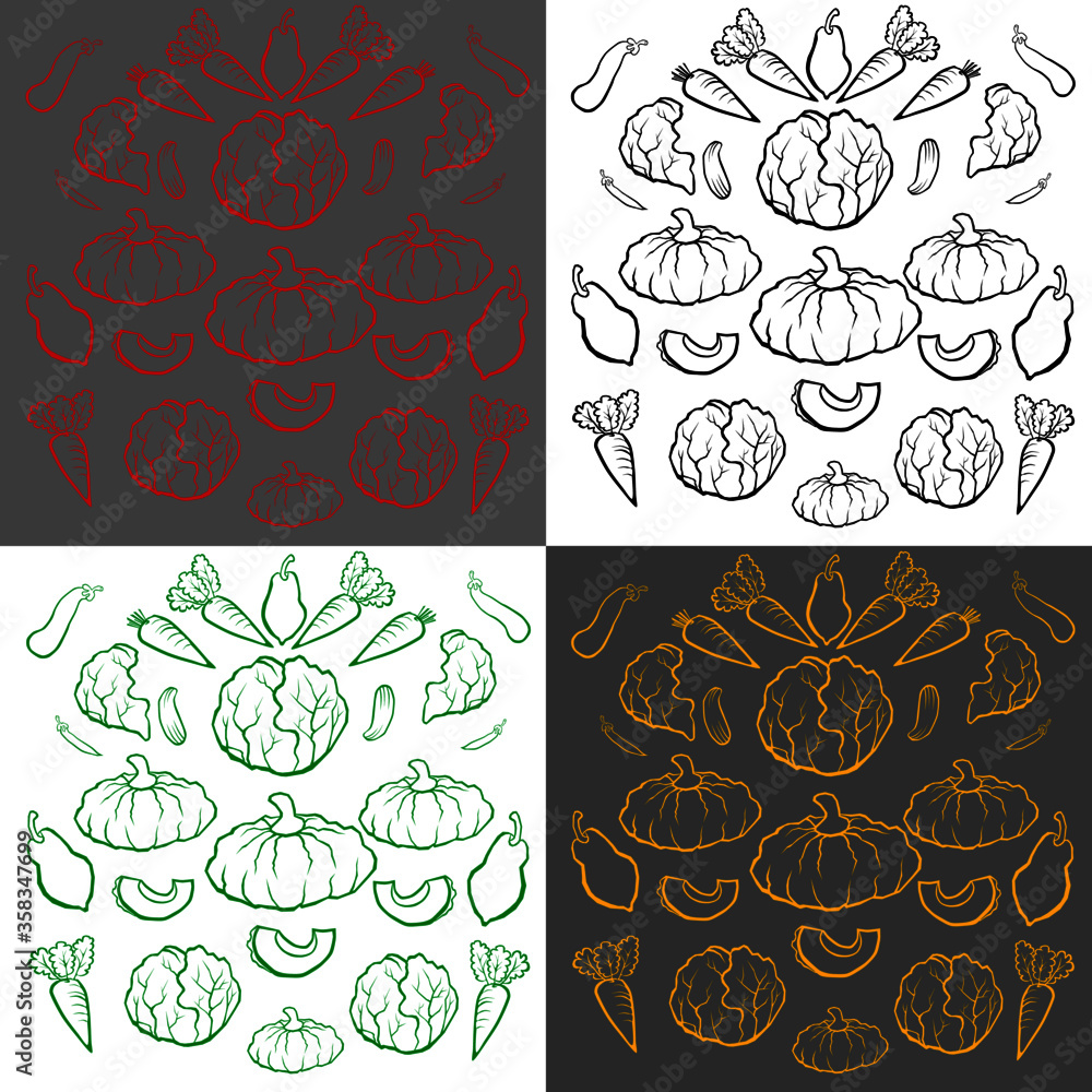Naklejka premium set of floral design elements