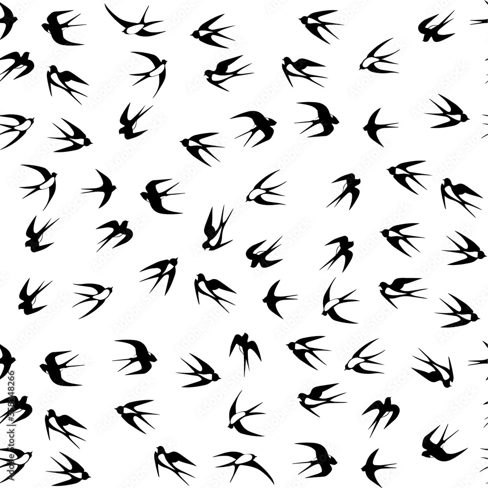 Swallows pattern vector illustration Swallows pattern vector illustration