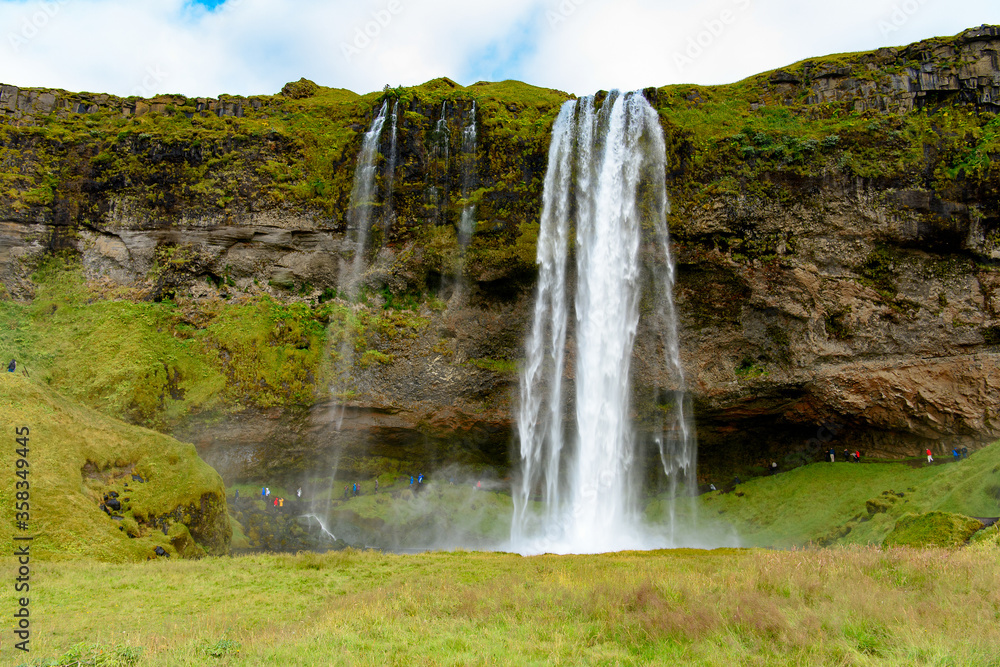 Seljalandsfoss, a waterfall in South Region of Iceland Seljalandsfoss, a waterfall in South Region of Iceland