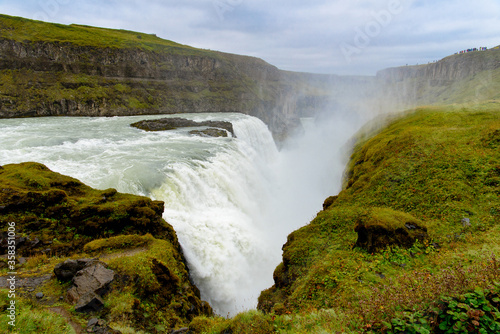 Gullfoss  a waterfall in the canyon of Olfusa river in southwest Iceland