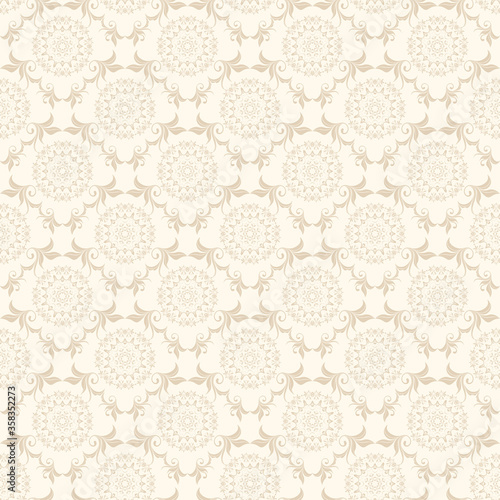 Seamless ornament on background