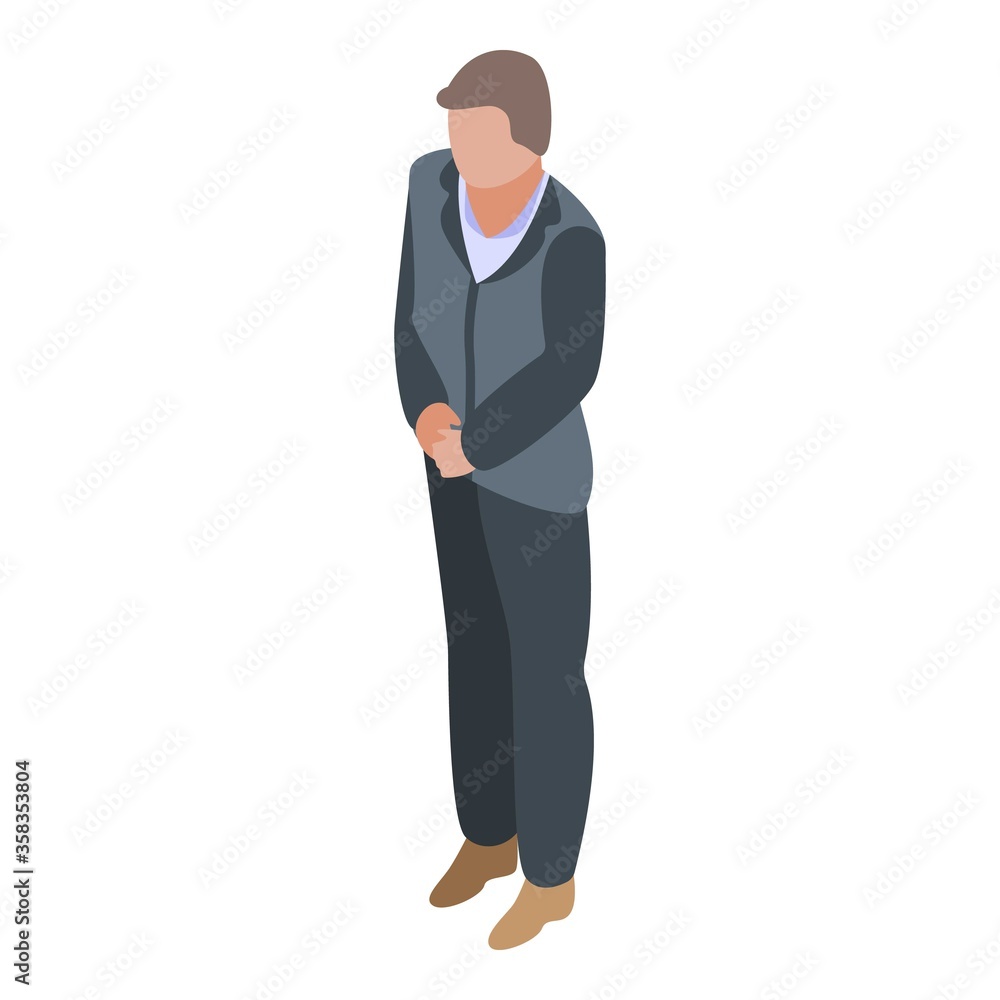 Strong personal guard icon. Isometric of strong personal guard vector icon for web design isolated on white background Strong personal guard icon. Isometric of strong personal guard vector icon for web design isolated on white background