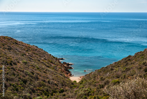 Sardegna, veduta della costa selvaggia di Domus de Maria, Italia