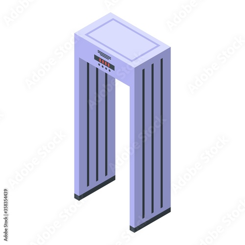 Scanner gate icon. Isometric of scanner gate vector icon for web design isolated on white background
