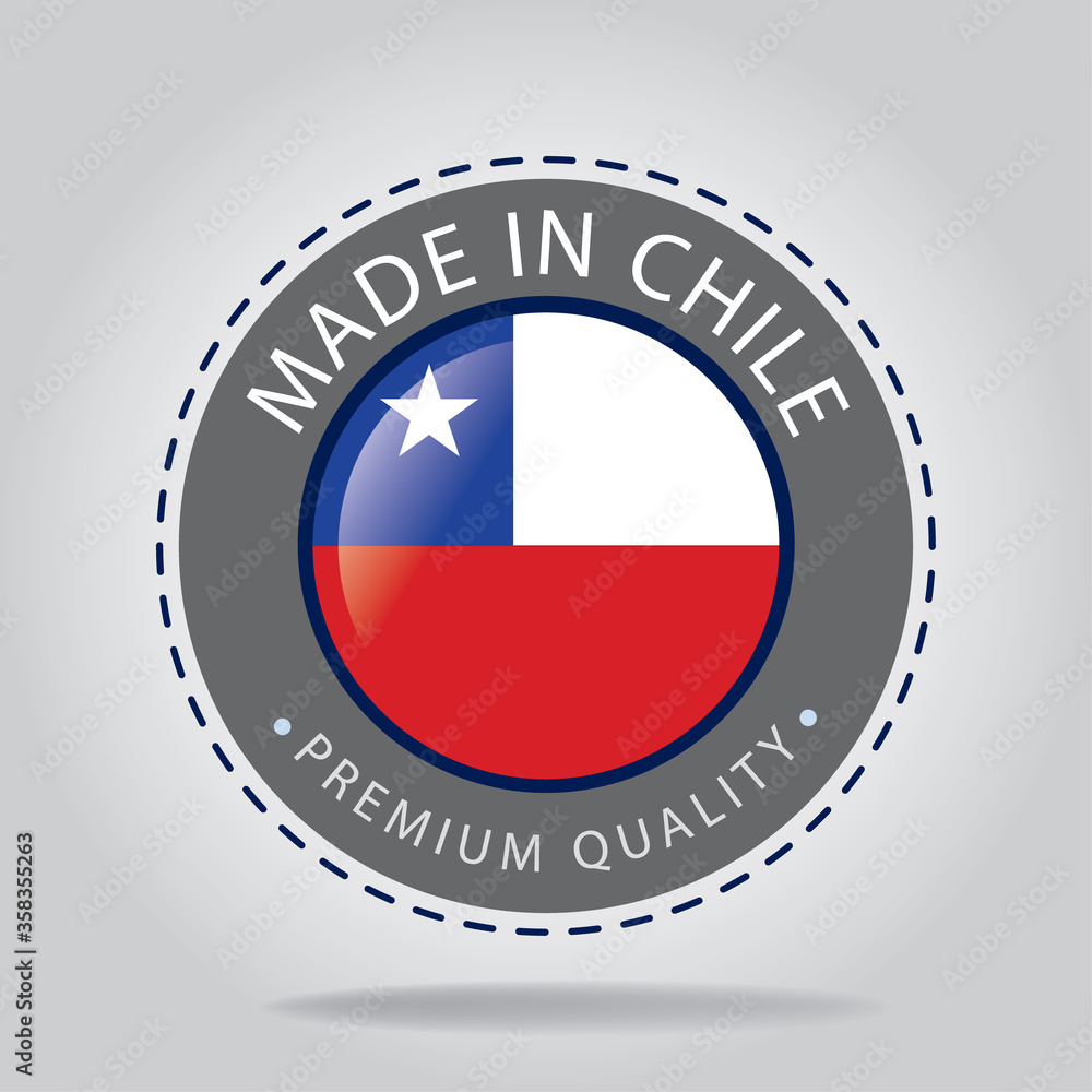 Made in CHILE Seal, CHILEAN National Flag (Vector Art)
Made in CHILE Seal, CHILEAN National Flag (Vector Art)