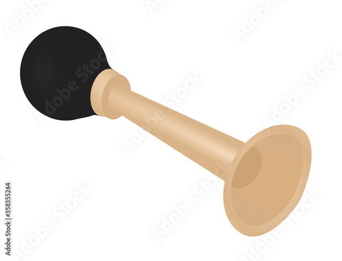 Bicycle air horn. vector illustration