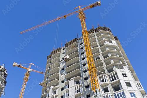 building under construction against sky