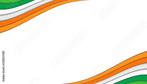 Indian Independence day of India festival with elegant Indian flag theme, waves and good concept. Indian Independence Day concept background. Wavy tricolor of India. Vector Illustration.