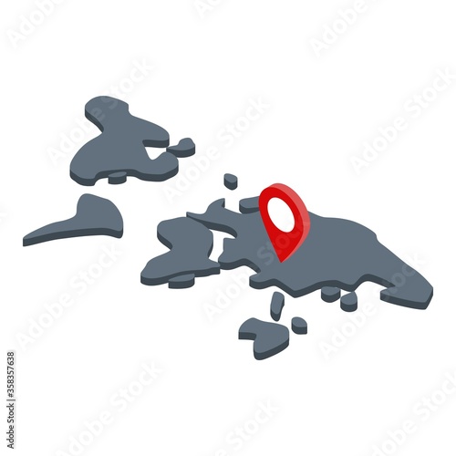 Fish farm location icon. Isometric of fish farm location vector icon for web design isolated on white background