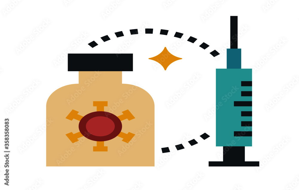 Vaccine Protection Coronavirus Flu Virus Icon Vaccine Protection Coronavirus Flu Virus Icon