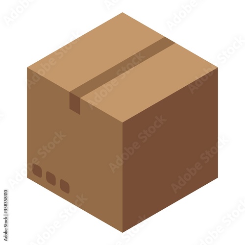 Recycle carton box icon. Isometric of recycle carton box vector icon for web design isolated on white background