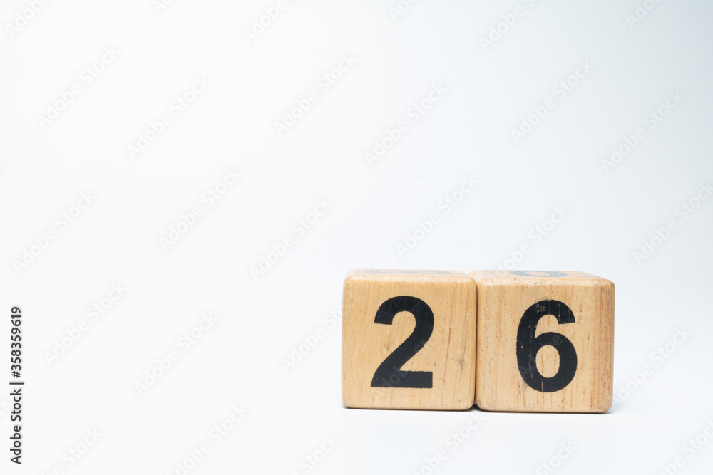 Cube and square set with number bullet point from 00 to 31 Cube and square set with number bullet point from 00 to 31