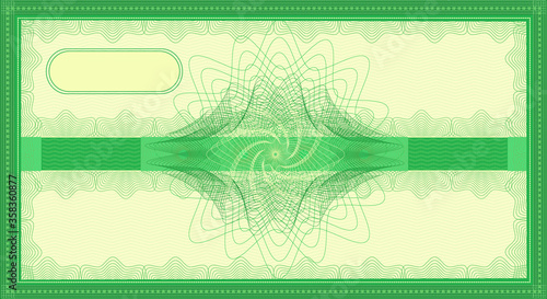 Voucher like a five hundred euro gift banknote green color blank vector