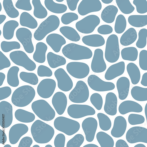 Hand drawn polka dot seamless pattern.