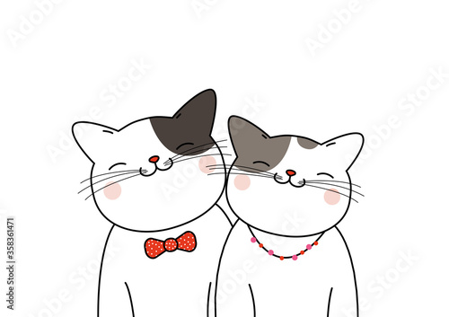 cats in love