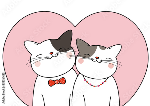 cats in love
