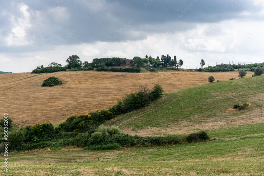 Fototapeta premium Italy, Tuscany, Florence July 04 2018.countryside landscape in Tuscany