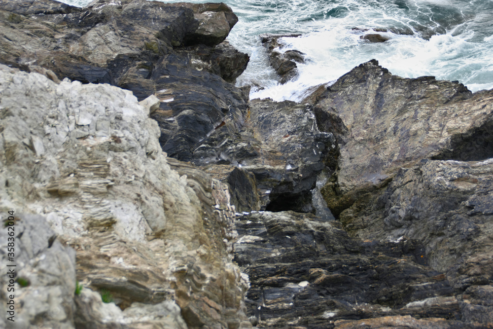 Rocks in the rough sea Rocks in the rough sea