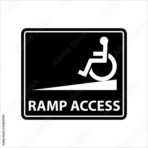 Ramp Access Icon, Access Icon , Disabled Handicap Symbol