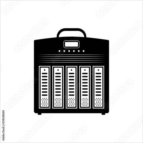 Raid Data Storage Icon, Redundant Array Of Independent Disks
