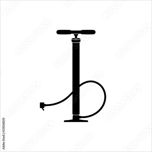 Air Pump Icon, Air Displacement Pump To Inflate Tyre