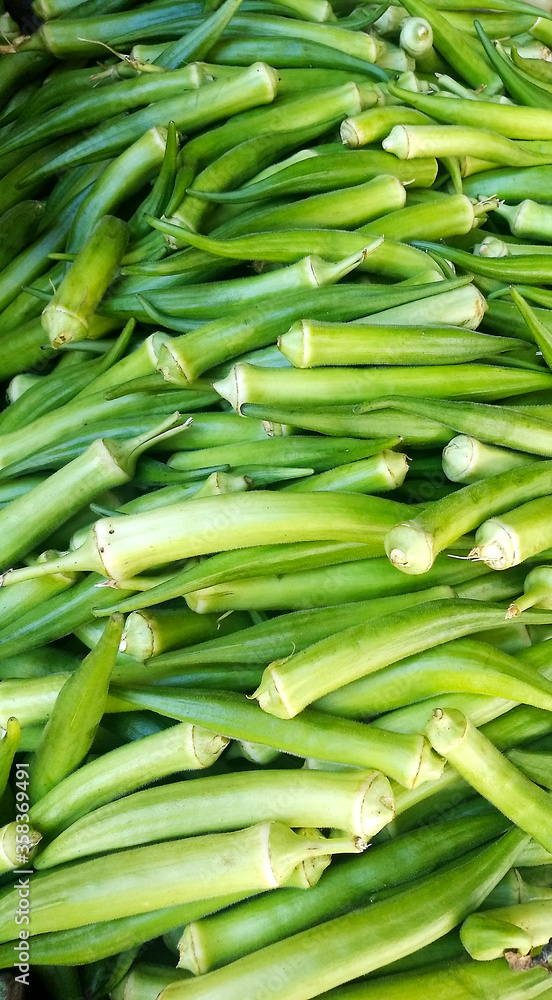 photo with many okra forming a patterned texture photo with many okra forming a patterned texture