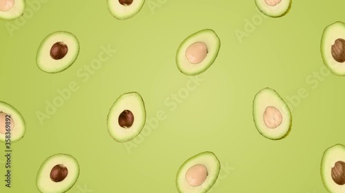 seamless avocado slices pattern