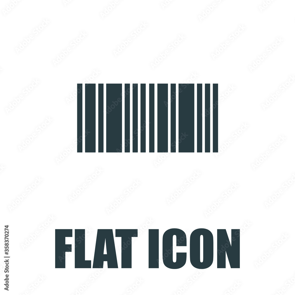 Barcode icon flat design