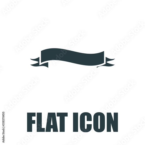 Flat vector ribbons banners flat isolated on white background pictogram