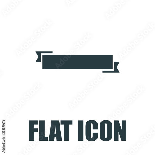 Wallpaper Mural Flat vector ribbon banner isolated background. Ribbon turquoise colored. Set ribbons or banners. Vector illustration pictogram Torontodigital.ca