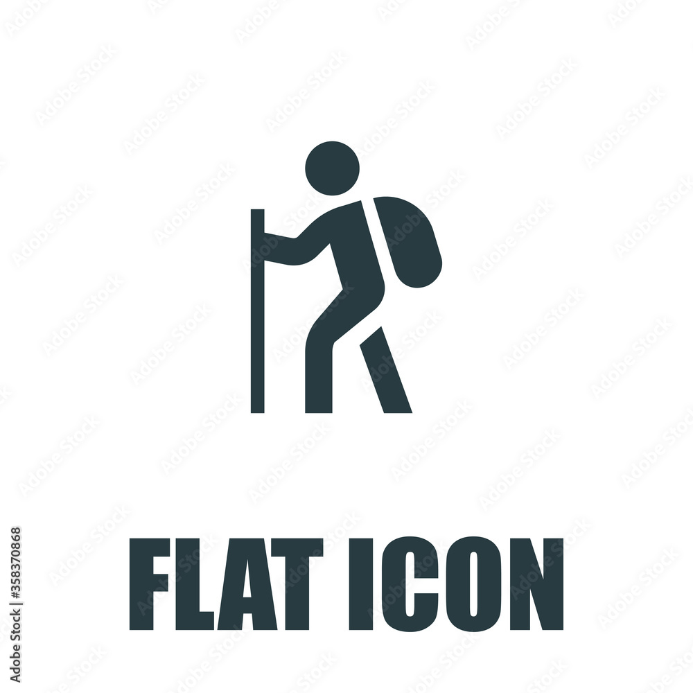 hiking icon on white background pictogram hiking icon on white background pictogram