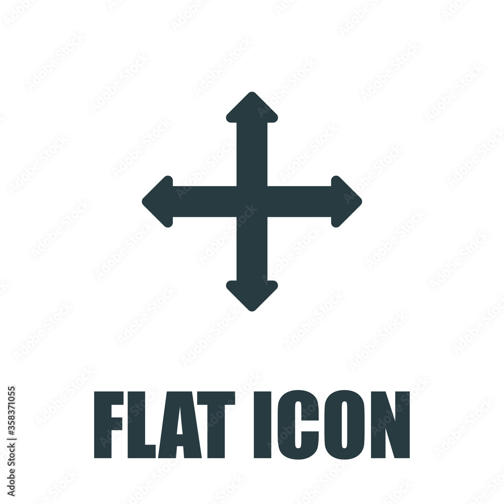 Four arrows. Sign all directions. Flat Design Style. Made in vector pictogram Four arrows. Sign all directions. Flat Design Style. Made in vector pictogram