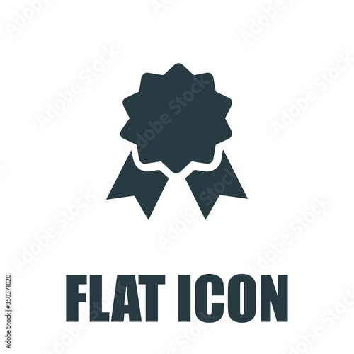 Vector badge with ribbons icon