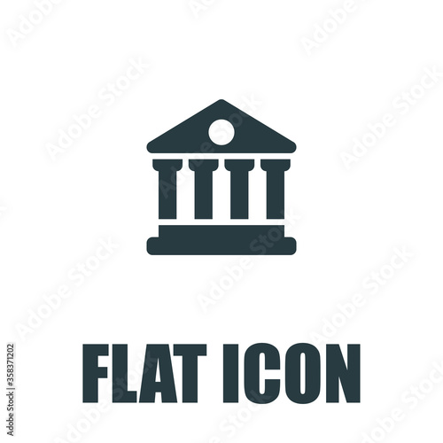 court building vector icon