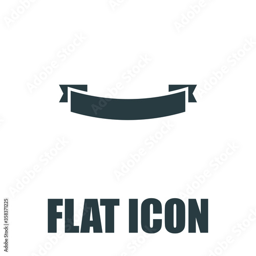 The banner icon. Ribbon symbol. Flat Vector illustration pictogram