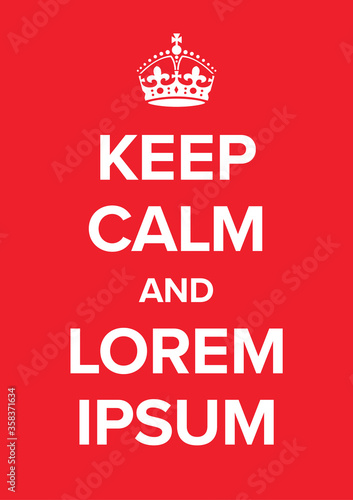 Keep calm and carry on poster template