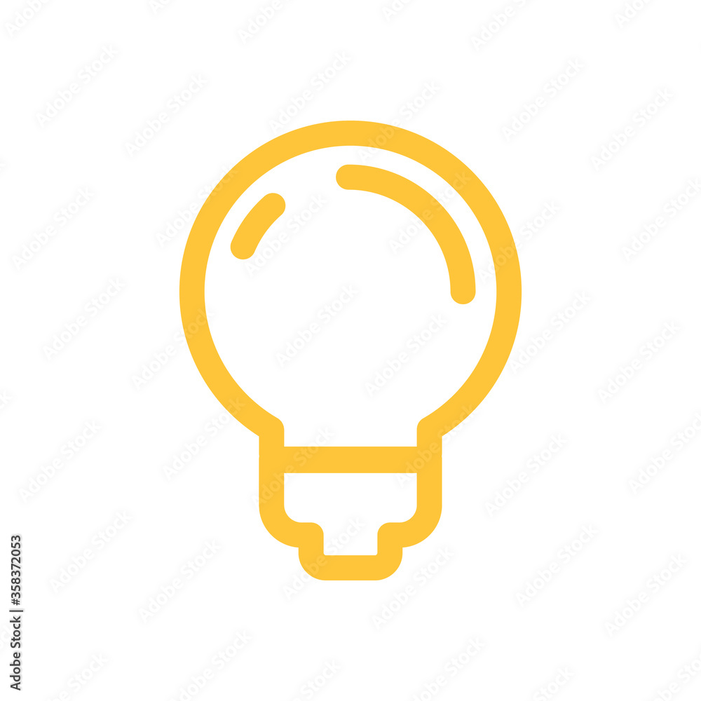 Idea icon, light bulb linear pictogram. Vector outline design. Symbol of creativity and innovation. Idea icon, light bulb linear pictogram. Vector outline design. Symbol of creativity and innovation.