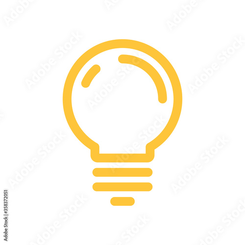 Electric lamp light bulb vector icon. Idea symbol.